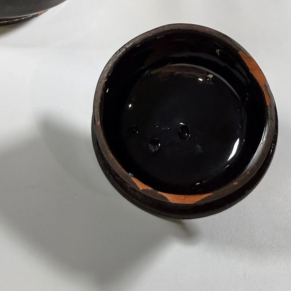VTG Lingard Webster &‎ Co Teapot Tunstall England Black Gold Floral Chinoiserie